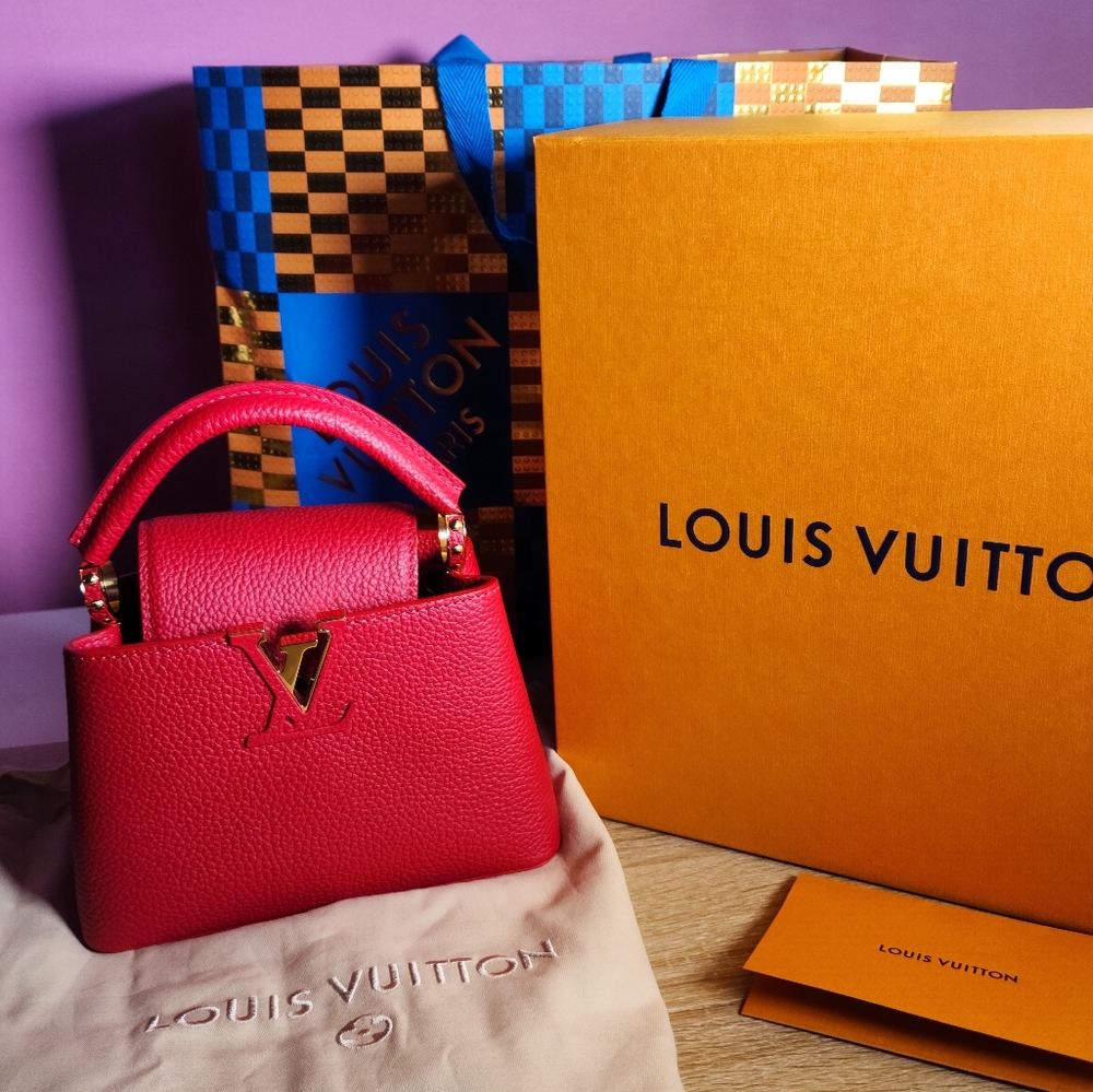 LV  Capucine Mini Taurillion Scarlett  BRAND NEW NEVER BEEN USED NWT